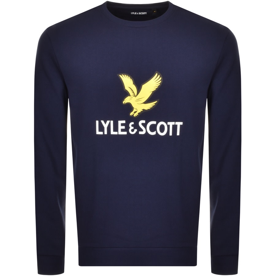 Alternative Image for ProductLyle And Scott Crew Neck Logo Sweatshirt Navy1